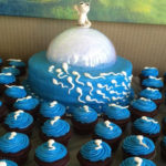 Funny baby shower cupcakes and cake
