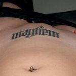 mayhem the best ambigram tattoo