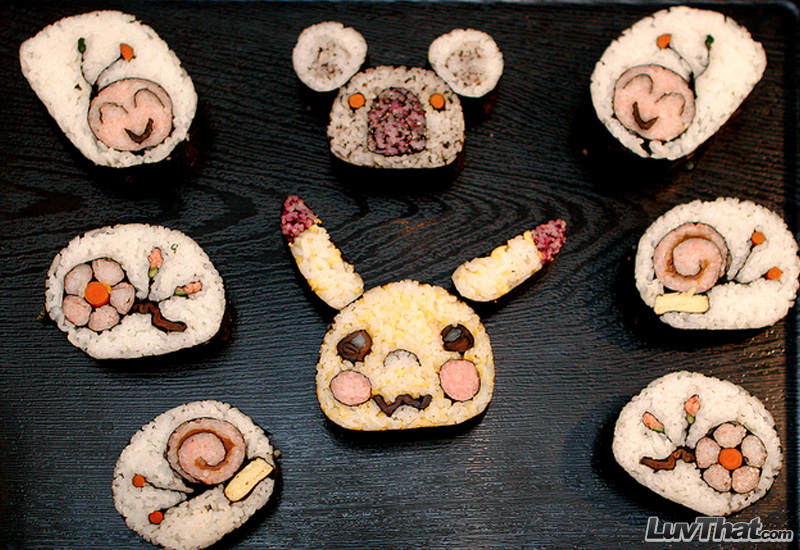 cute sushi art creatures