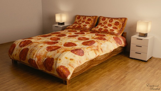 pizza bed