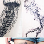 15 amazing black ink jellyfish tattoos